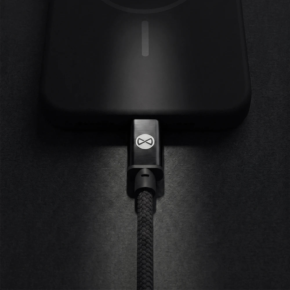 Forever Vibe laidas USB-C – USB-C 1,0 m 60W tamsiai pilkas