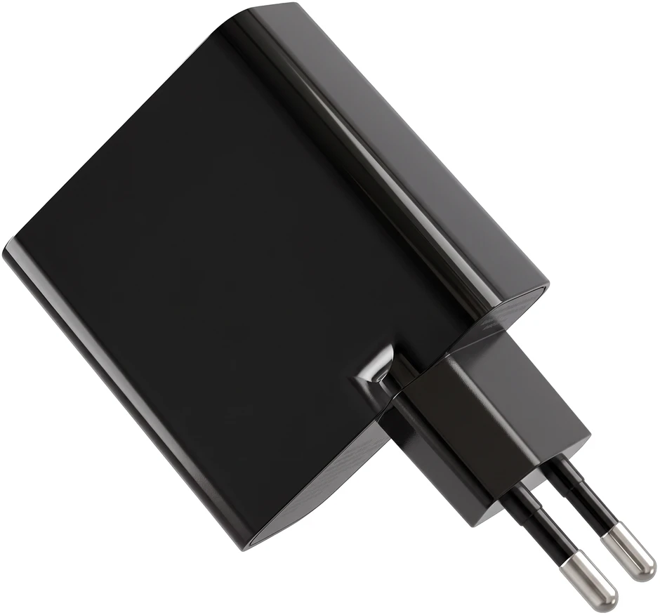 Forever Vibe-TC45AC GaN PD QC įkroviklis 1x USB-C 1x USB 45W tamsiai pilkas