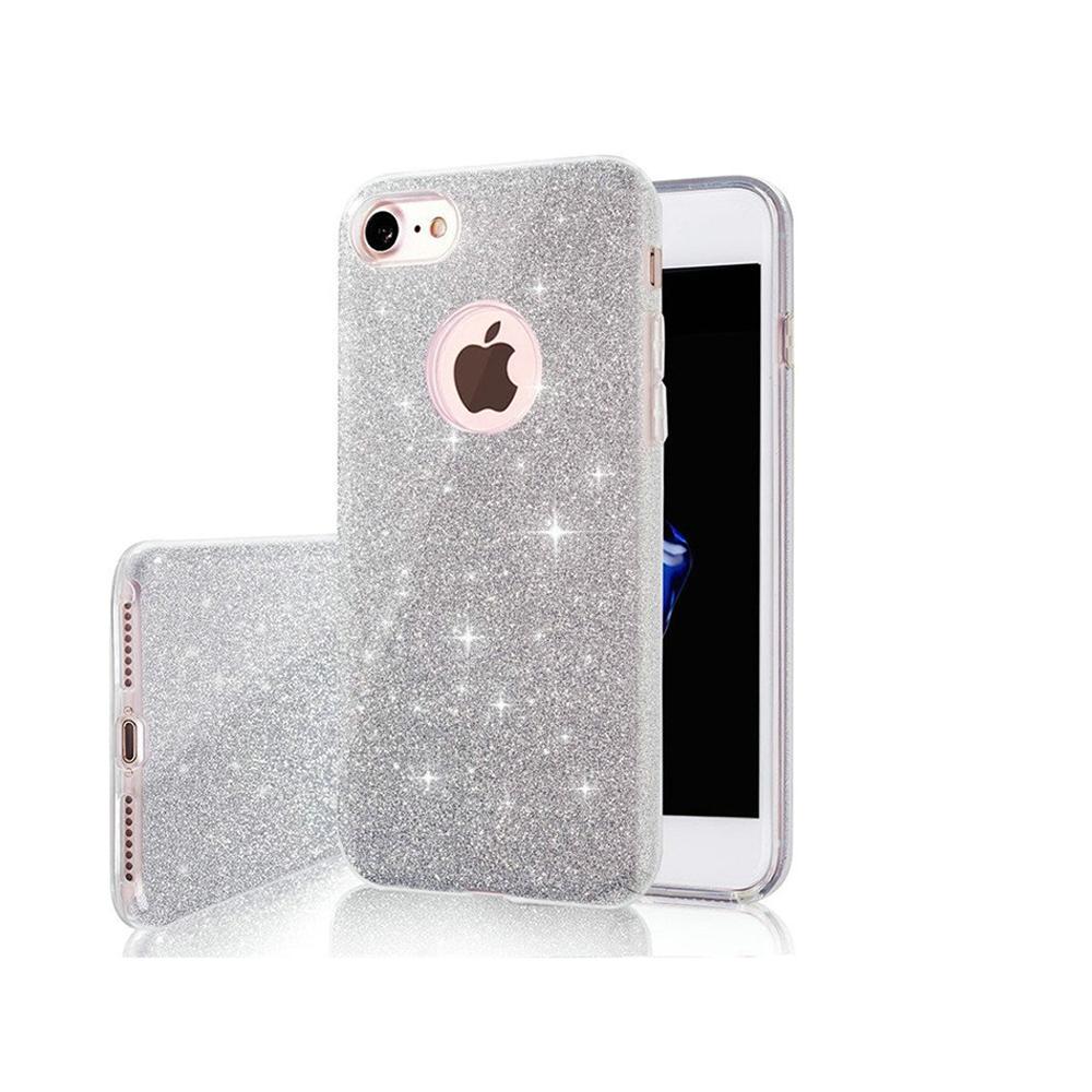 iLike Glitter 3in1 dėklas iPhone X / XS sidabrinis