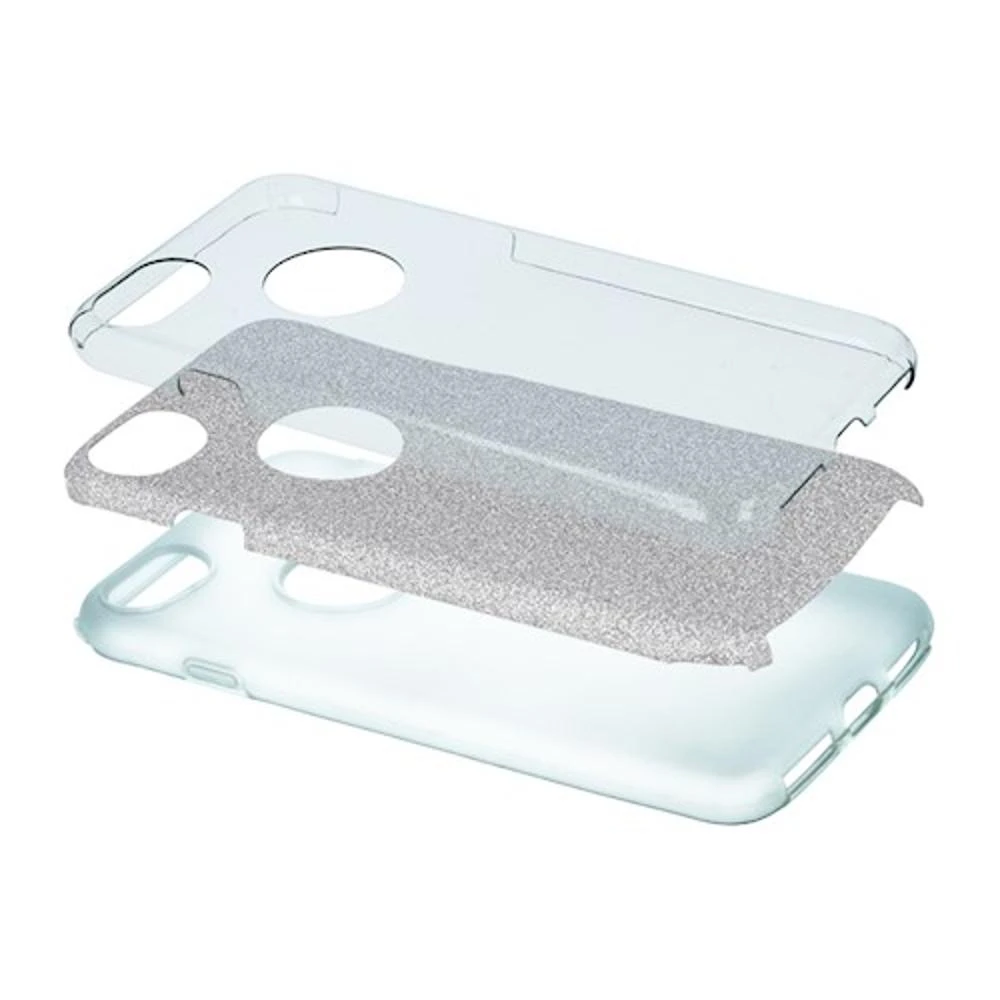 TFO TelForceone Glitter 3in1 dėklas skirtas Xiaomi Redmi Note 9, sidabrinis