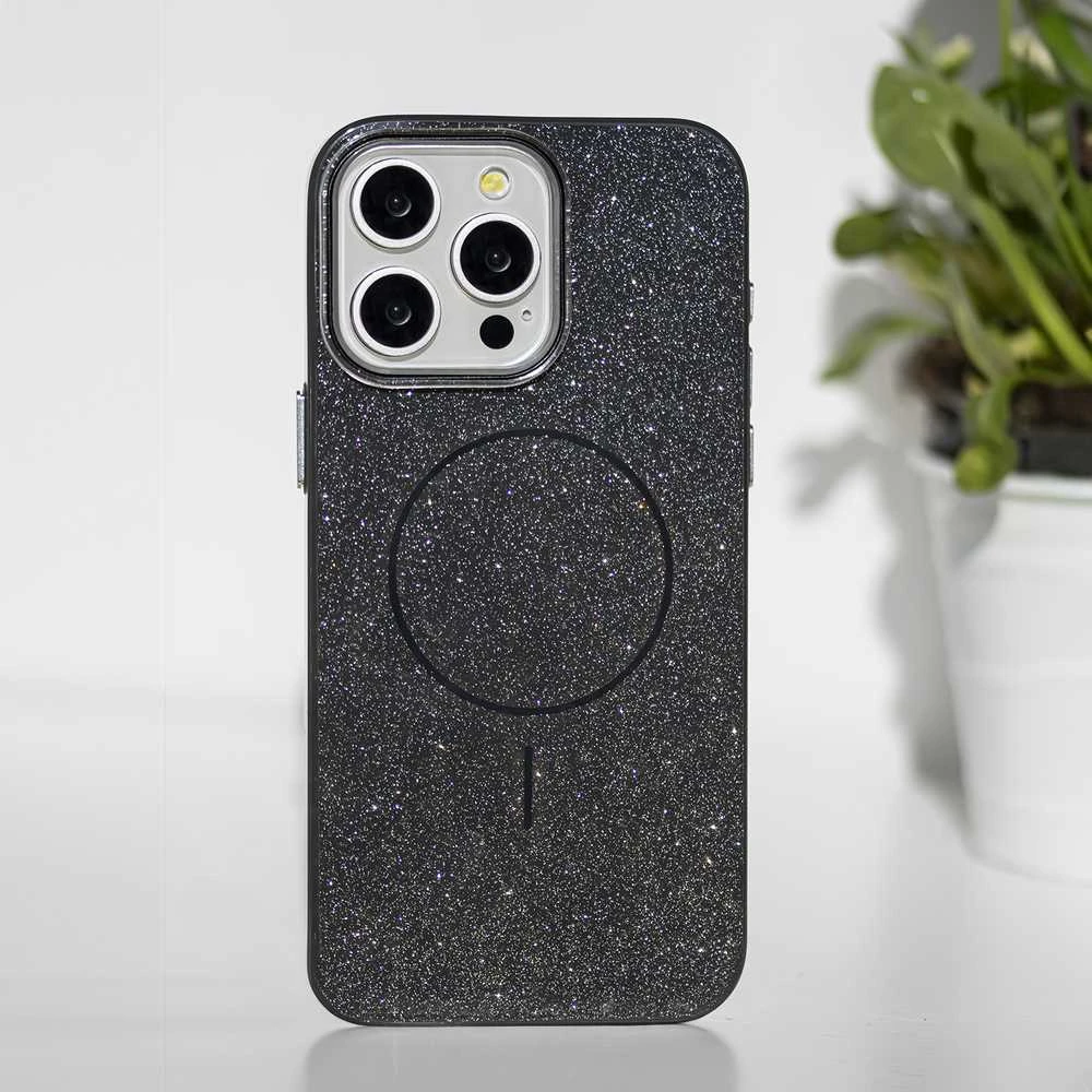TFO Blizgus plonas Mag dėklas, skirtas iPhone 16e / 17e, juodas