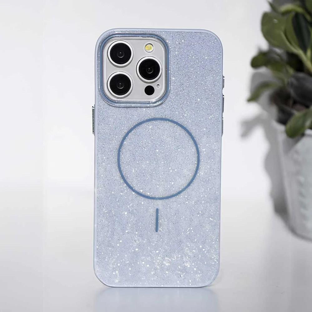 TFO „Glitter Thin Mag“ dėklas, skirtas „iPhone 17 Pro“ 6,3" mėlynas