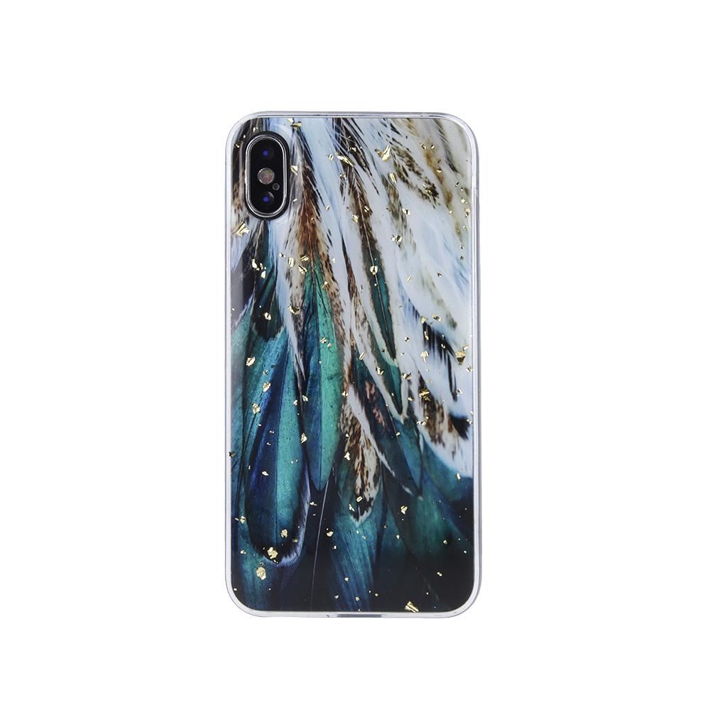 iLike Auksinis Glam dėklas skirtas iPhone 14 6,1" plunksnoms