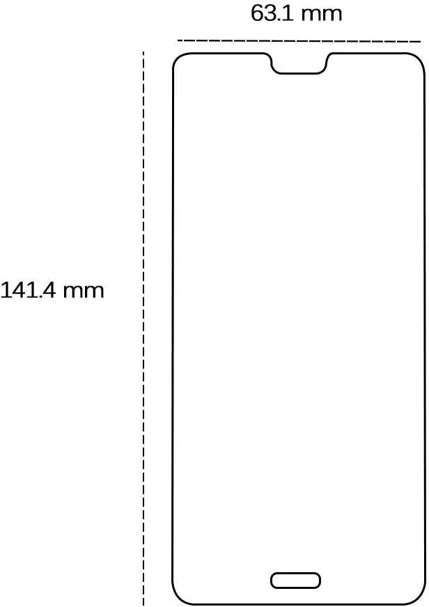 TelForceone Grūdintas 2,5D stiklas, skirtas "Huawei P20