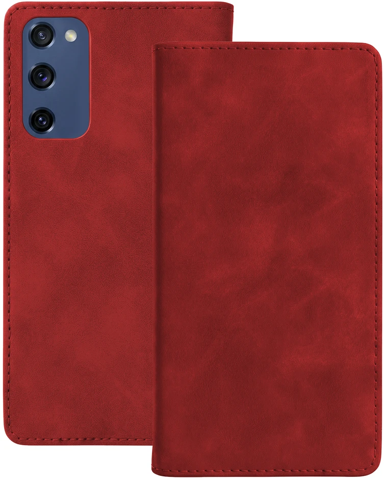 TFO Išmanusis Suede dėklas, skirtas Samsung Galaxy S20 FE / S20 Lite / S20 FE 5G, raudonas