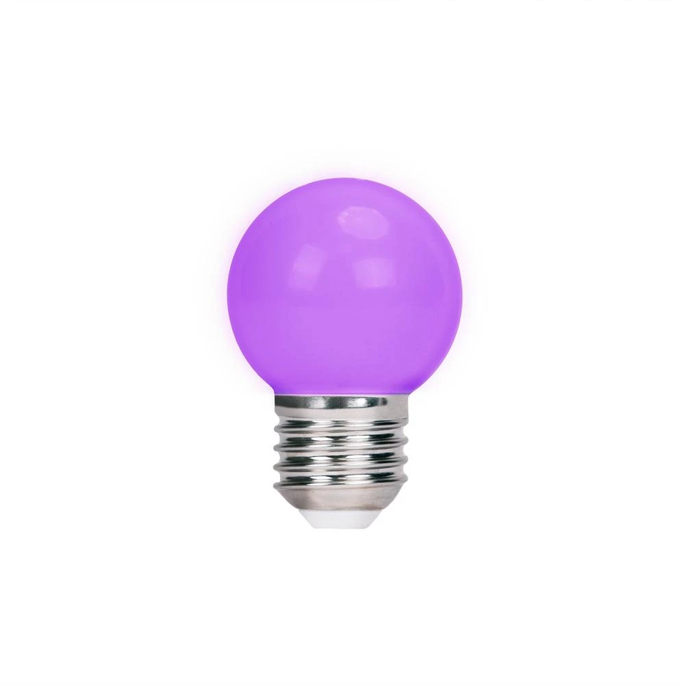 LED lemputė E27 G45 2W 230v violetinė 5vnt Forever Light