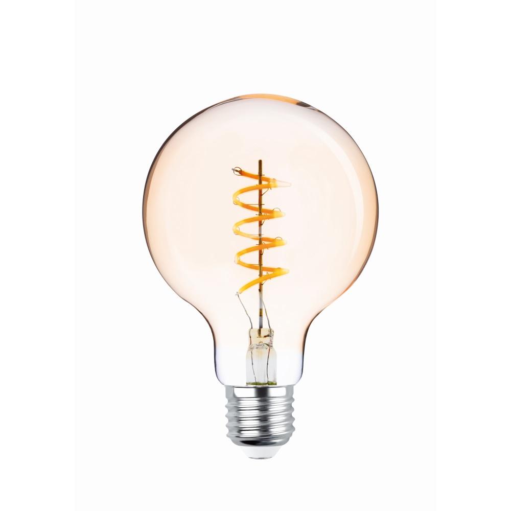 Plastrol LED lemputė Filament E27 G95 4W 230V 2000K 250lm SF auksinis Forever Light