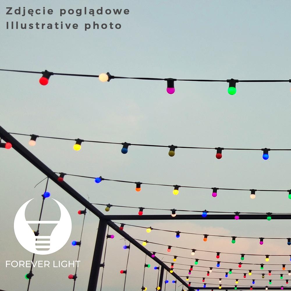 TelForceone Šviečianti girlianda 12m +10 G45 2W balta IP65