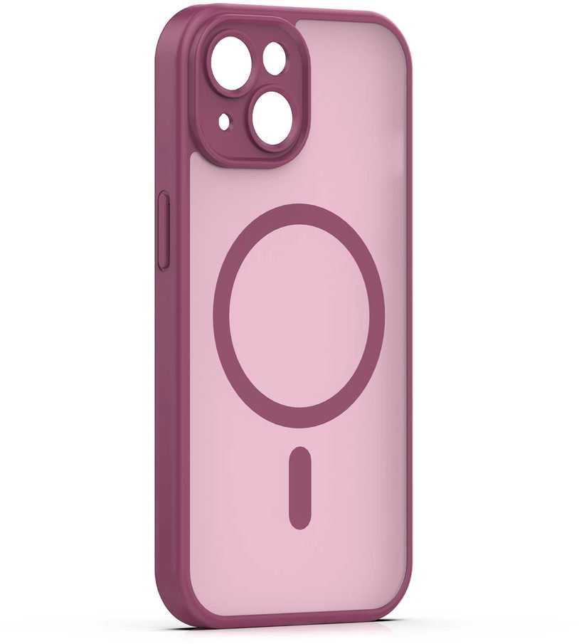 TFO Mag Matt dėklas iPhone 15 6,1" bordo spalvos, apsauga kamerai