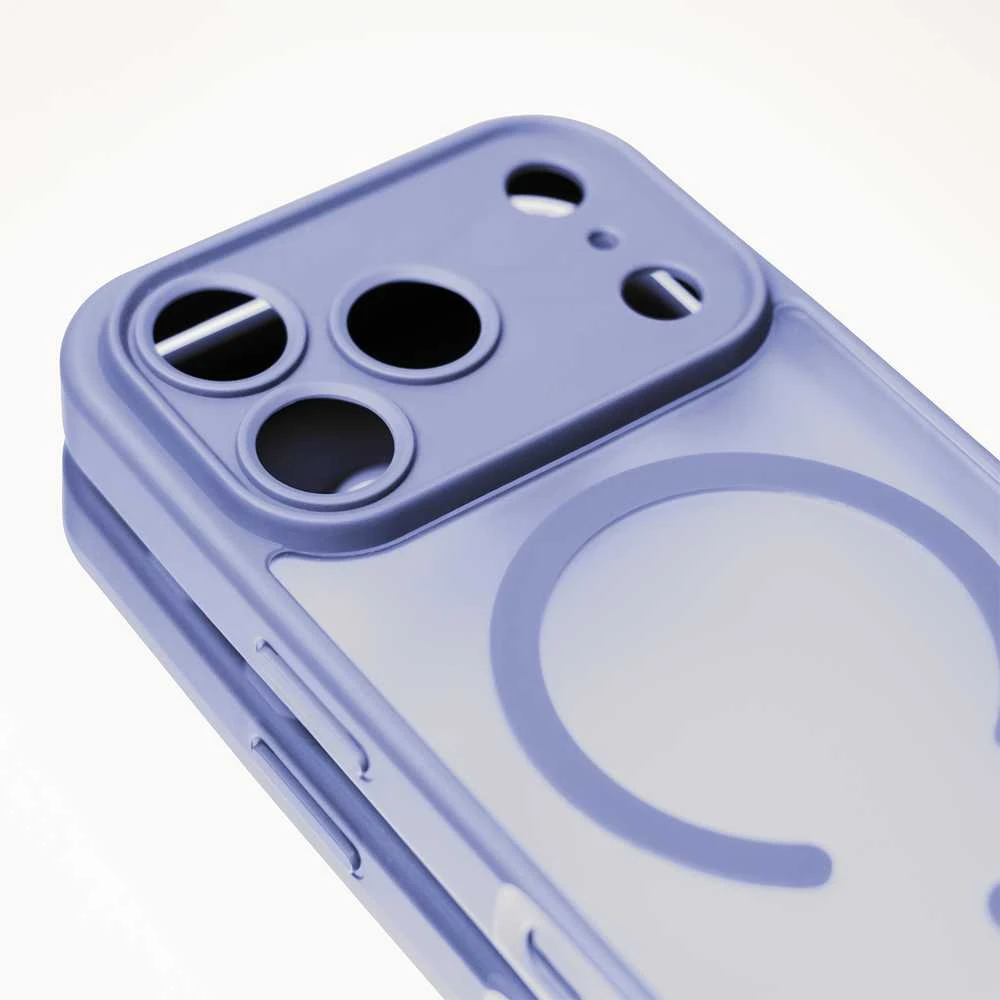 Telforceone „Mag Matt“ dėklas, skirtas „iPhone 15 6,1“ telefonui, šviesiai mėlynas, su apsauga nuo kameros.