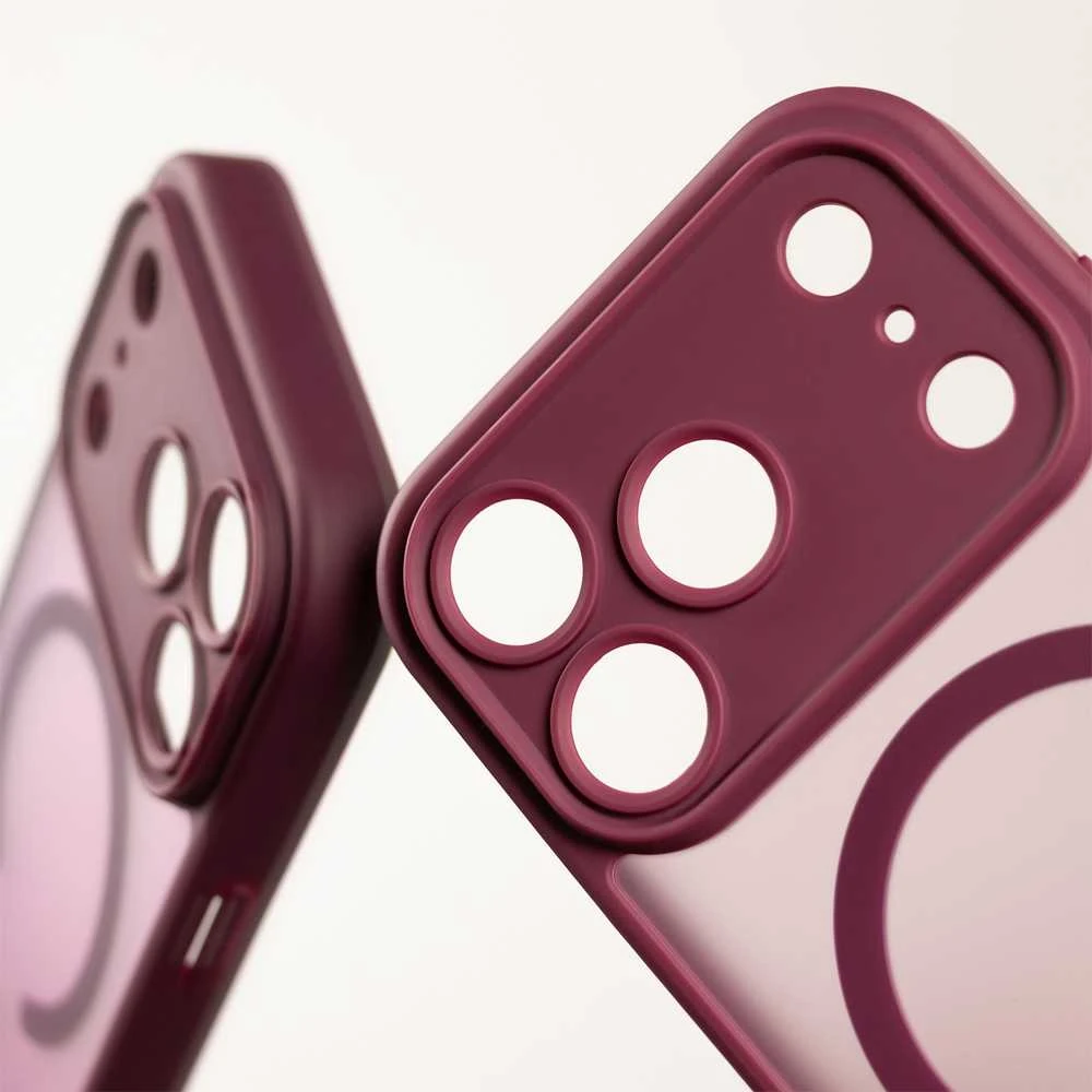TFO „Mag Matt“ dėklas, skirtas „iPhone 16 Pro“ 6,3", bordo spalvos, su apsauga kamerai