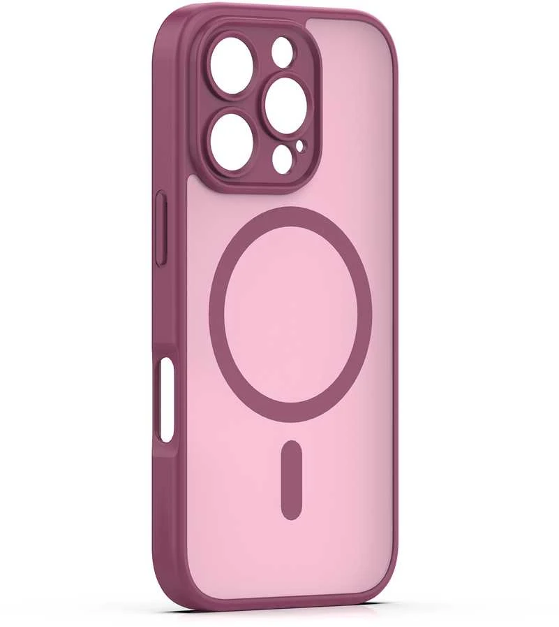TFO „Mag Matt“ dėklas, skirtas „iPhone 16 Pro“ 6,3", bordo spalvos, su apsauga kamerai