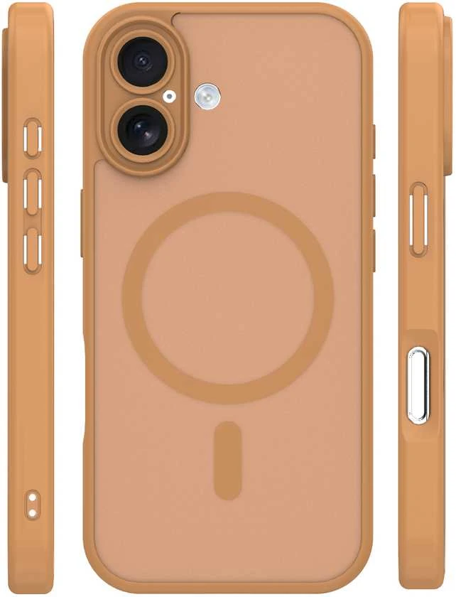 TFO Mag Matt dėklas iPhone 16 6,1" rudas su apsauga kamerai