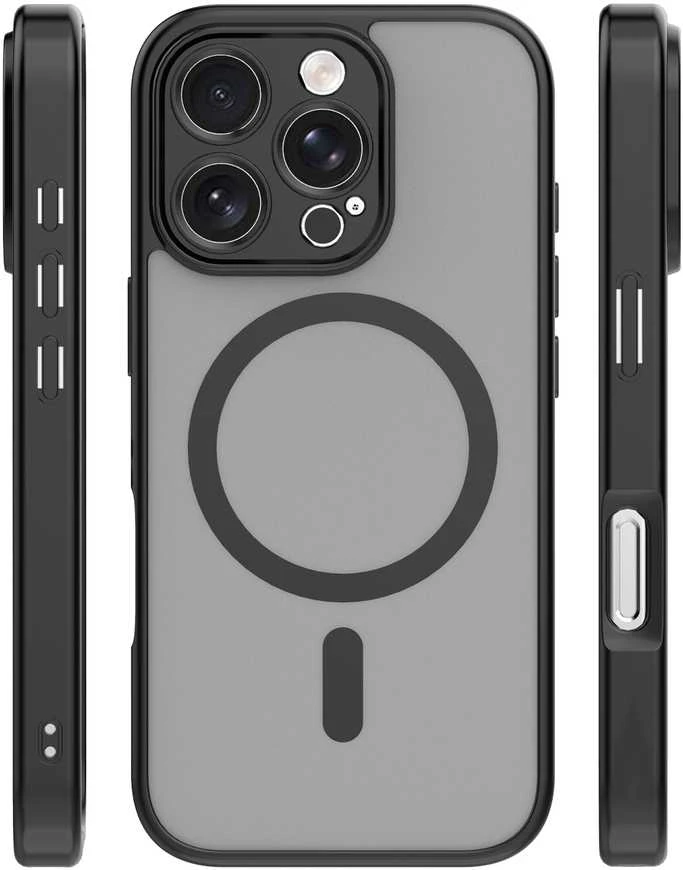 TFO „Mag Matt“ dėklas, skirtas „iPhone 16 Pro“ 6,3", juodas, su apsauga kamerai