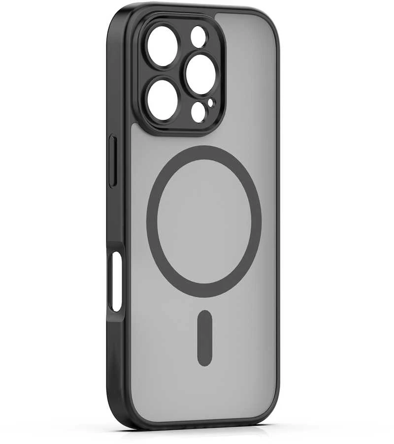TFO „Mag Matt“ dėklas, skirtas „iPhone 16 Pro“ 6,3", juodas, su apsauga kamerai