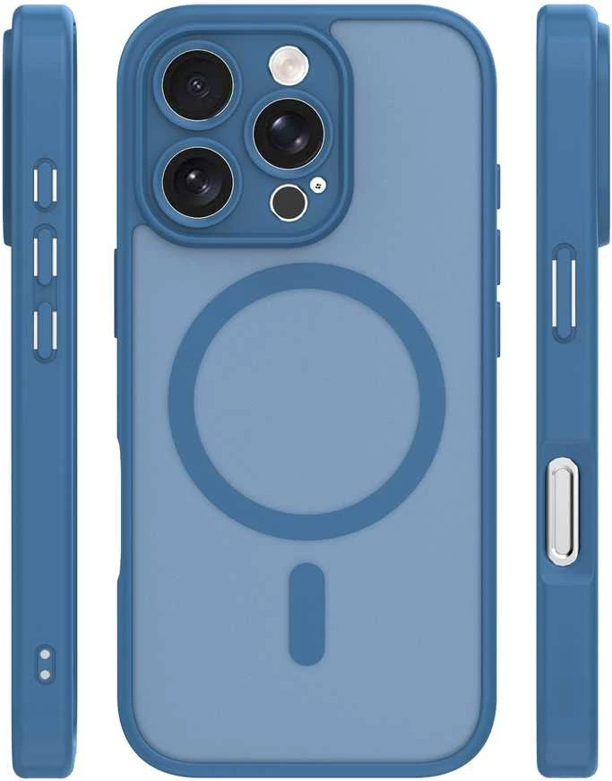 TFO Mag Matt dėklas iPhone 16 Pro Max 6,9" tamsiai mėlynas apsauga kamerai