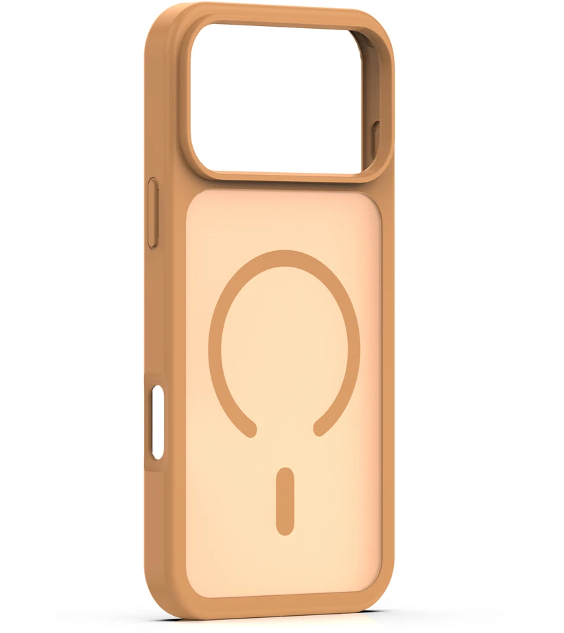 Dėklas Telforceone Mag Matt case for iPhone 17 Pro 6,3" / iPhone 18 Pro 6,3" ruda big hole