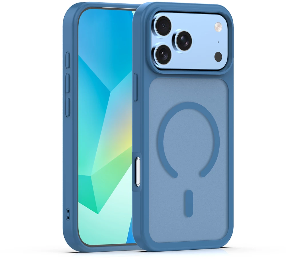 TFO Mag Matt dėklas, skirtas iPhone 17 Pro 6,3" / iPhone 18 Pro 6,3" tamsiai mėlynas, didelė anga