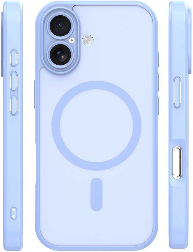 TFO Mag Matt dėklas, skirtas iPhone 17 6,3" / 18 6,3" šviesiai mėlynas, su apsauga kamerai