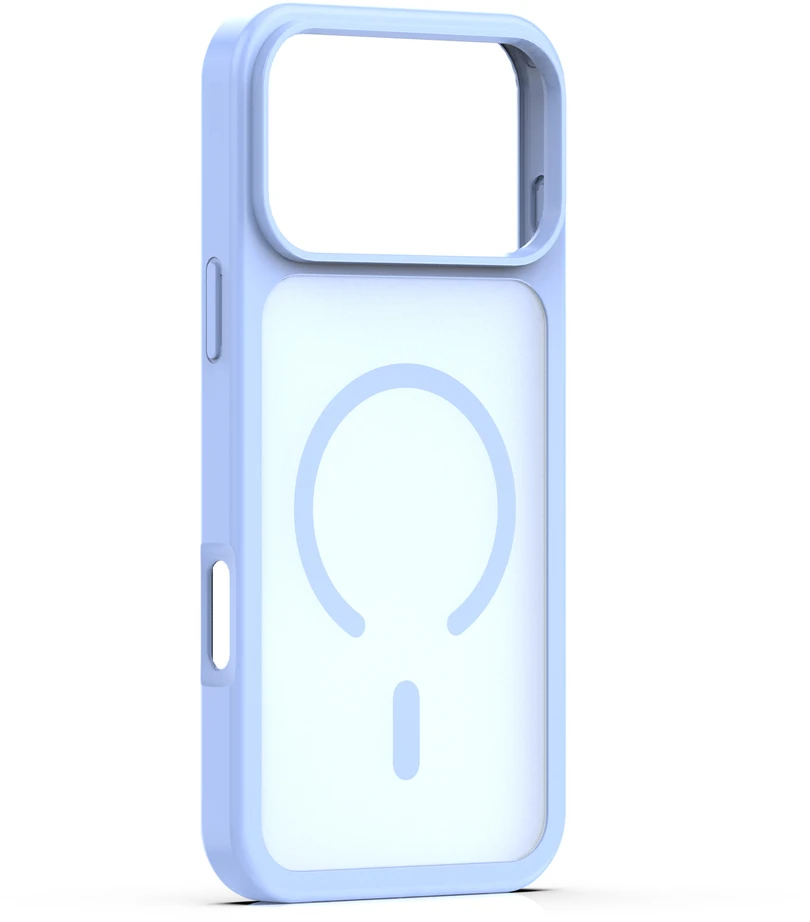 Dėklas Telforceone Mag Matt case for iPhone 17 Pro Max 6,9" / 18 Pro Max 6,9" light mėlynas big hole
