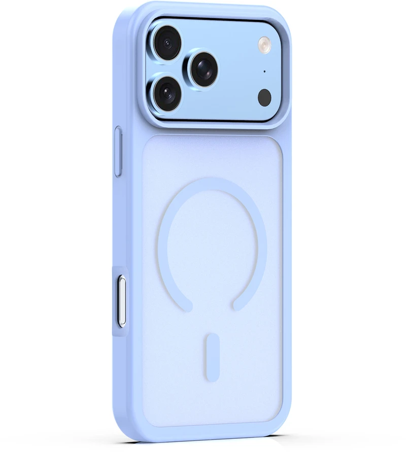 Dėklas Telforceone Mag Matt case for iPhone 17 Pro Max 6,9" / 18 Pro Max 6,9" light mėlynas big hole