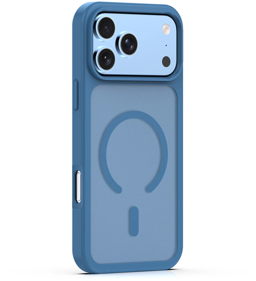 TFO Mag Matt dėklas, skirtas iPhone 17 Pro 6,3" / iPhone 18 Pro 6,3" tamsiai mėlynas, didelė anga