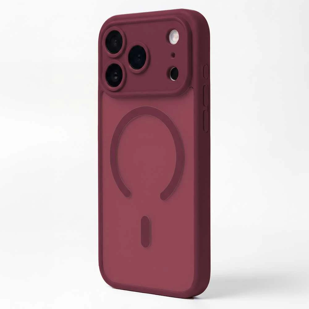 Dėklas Telforceone Mag Matt case for Samsung Galaxy S25 FE maroon camera protection