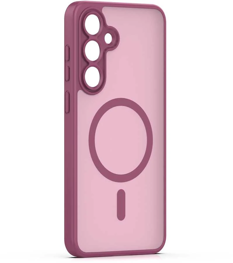 Dėklas Telforceone Mag Matt case for Samsung Galaxy S25 FE maroon camera protection