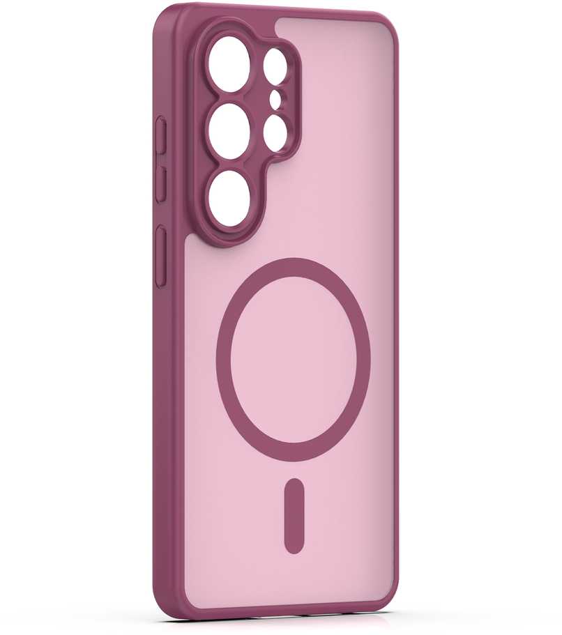 TFO „Mag Matt“ dėklas, skirtas „Samsung Galaxy S26 Ultra“, bordo spalvos, su apsauga kamerai