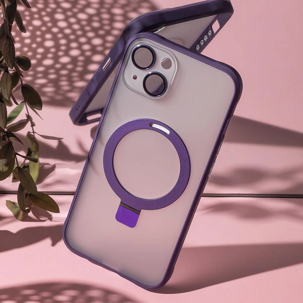 TelForceone "Mag Ring" dėklas iPhone 14 6,1 violetinės spalvos