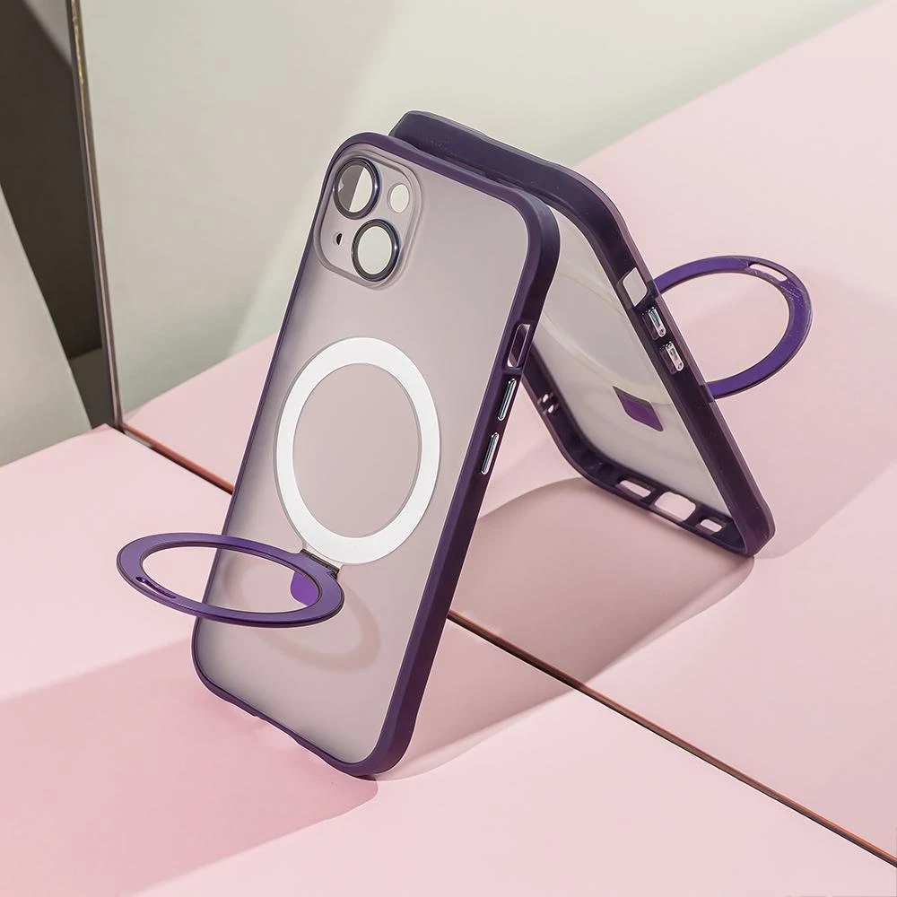 TelForceone "Mag Ring" dėklas iPhone 14 6,1 violetinės spalvos