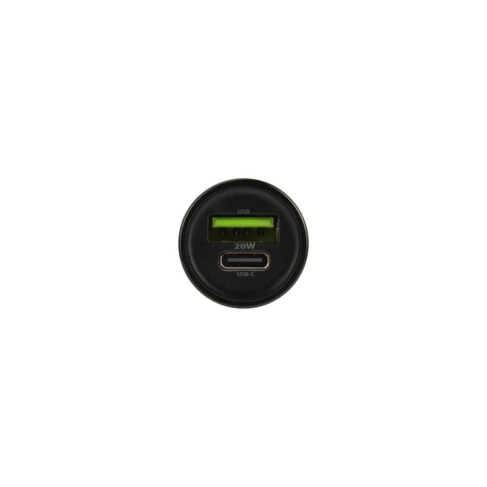Maxlife MXCC-04 PD QC automobilinis įkroviklis 1x USB-C 1x USB 20W juodas