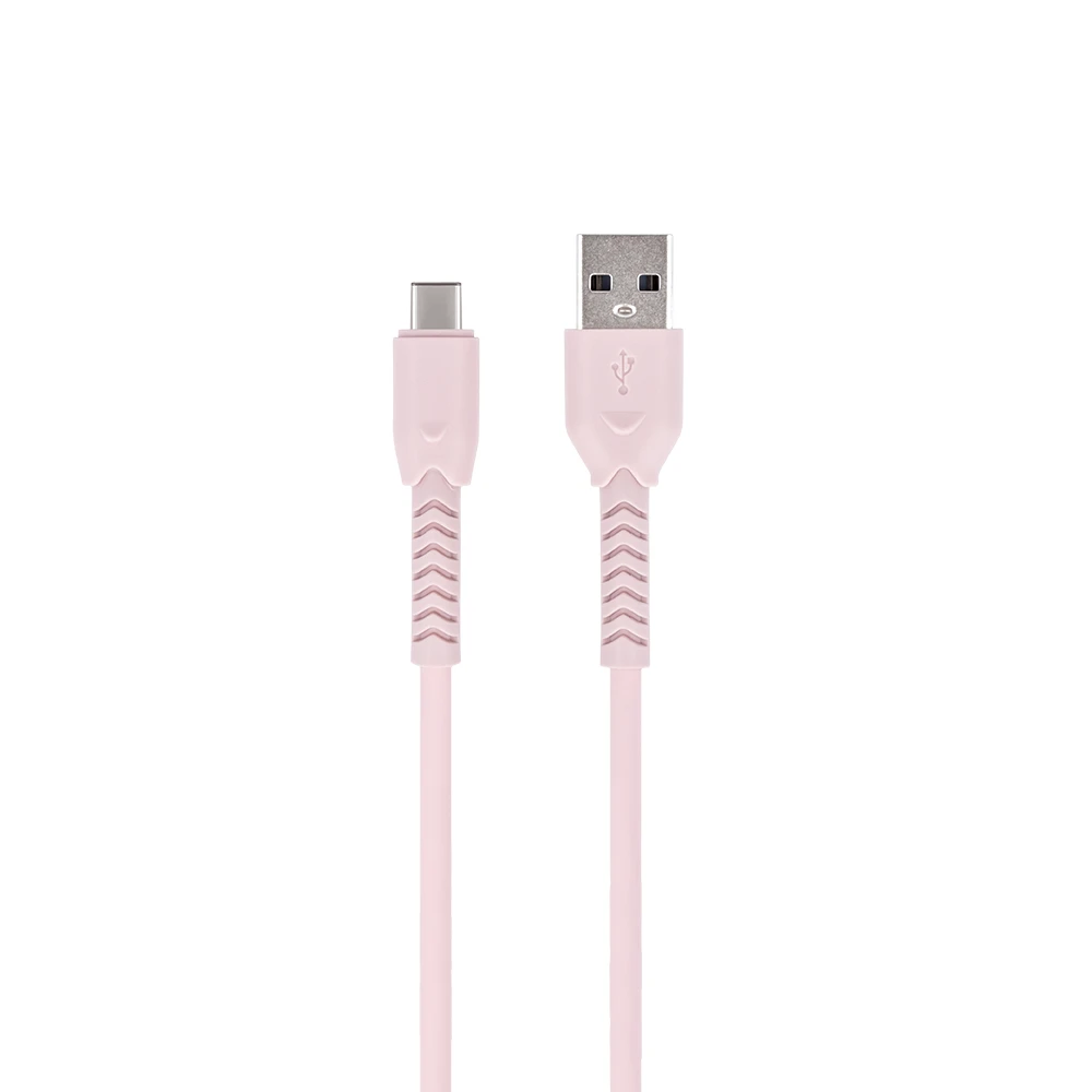 Maxlife MXUC-04 laidas USB – USB-C 1,0 m 3A rožinis