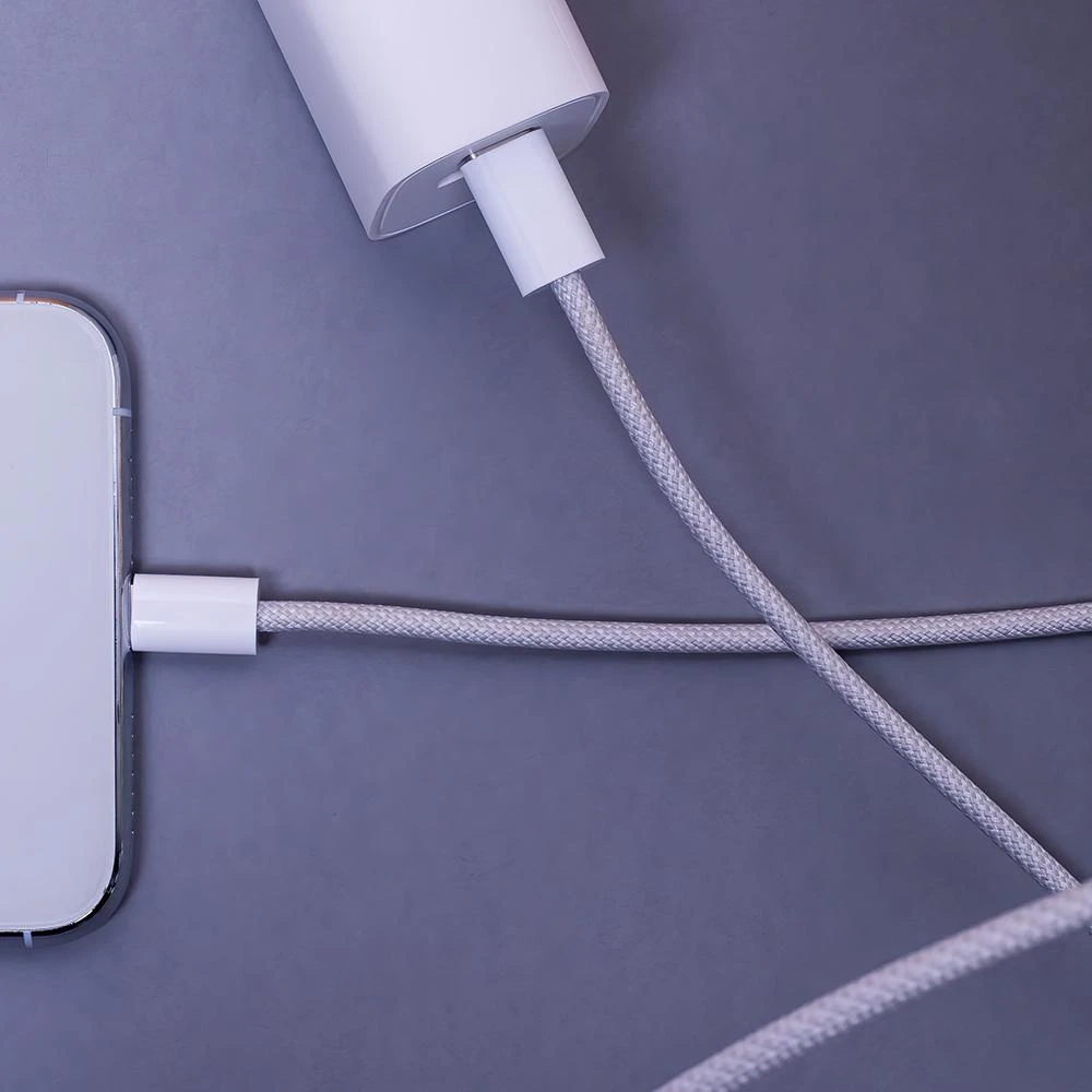 Maxlife MXUC-06 laidas USB-C – Lightning 1,0 m 20W pilkas nailoninis