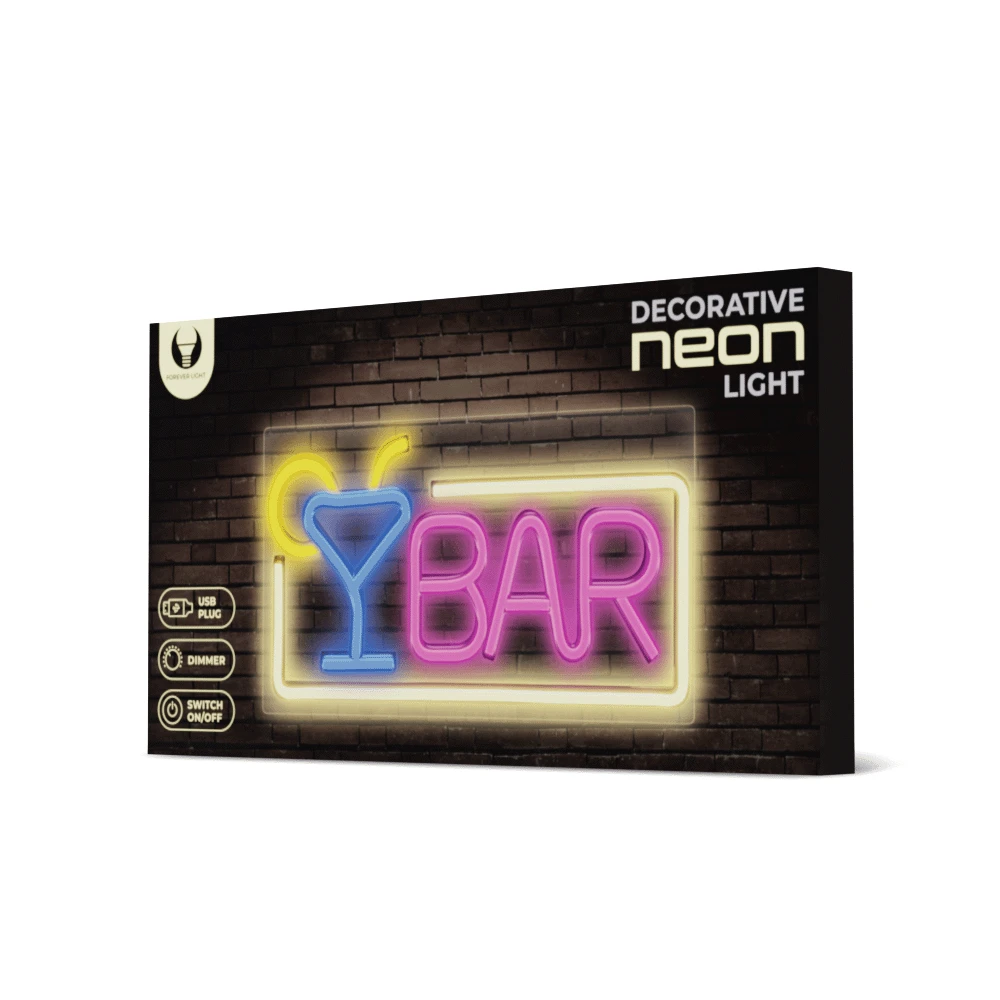 TelForceone Neoninė PLEXI LED BAR daugiaspalvė FPNE01X"Forever" šviesiai