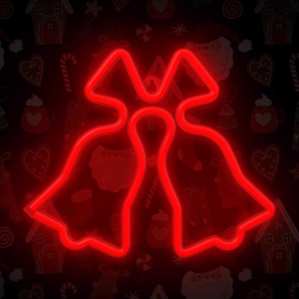 TelForceone Neon LED Kalėdiniai Varpėliai raudona FLNE17 Forever Light