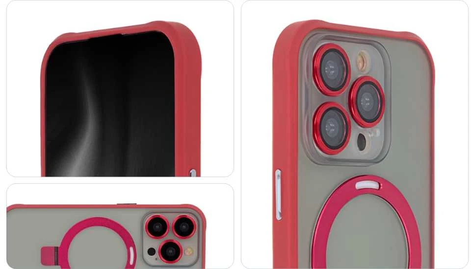 Tecto Shield Telforceone „Ring Secure Mag“ dėklas, skirtas „iPhone 13 6,1“; raudonas