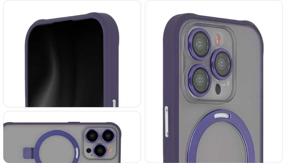 Tecto Shield Telforceone „Ring Secure Mag“ dėklas, skirtas „iPhone 12 6,1“; violetinis