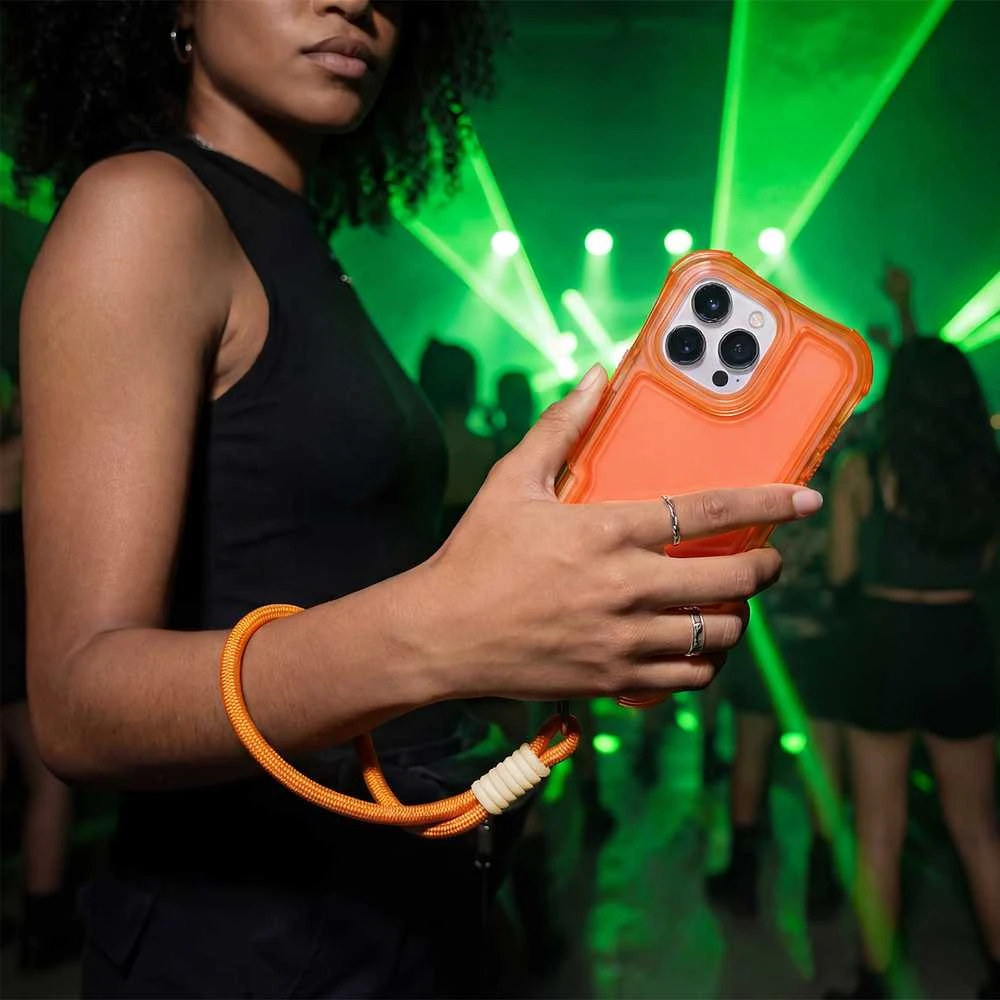 TFO Safepop dėklas su dirželiu Samsung Galaxy S24 / S25 oranžinis
