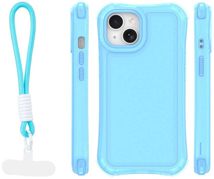TFO Telforceone „Safepop“ dėklas su dirželiu, skirtas „iPhone 13 6,1“; mėlynas