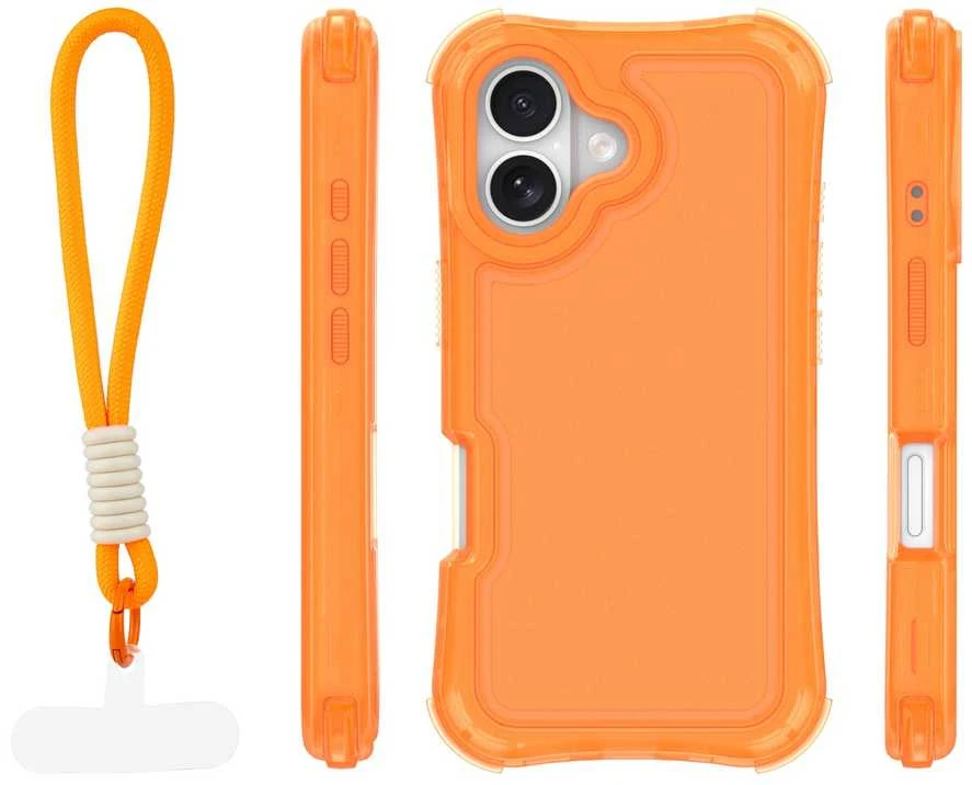 TFO Safepop dėklas su dirželiu, skirtas iPhone 16 6,1" oranžinis