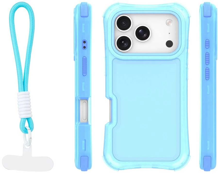 TFO Safepop dėklas su dirželiu, skirtas iPhone 17 Pro Max 6,9" mėlynas