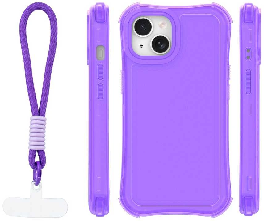 TFO Telforceone „Safepop“ dėklas su dirželiu, skirtas „iPhone 13 6,1“; violetinis