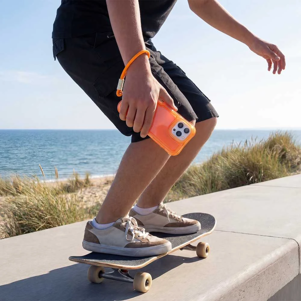 TFO Safepop dėklas su dirželiu Samsung Galaxy S24 / S25 oranžinis