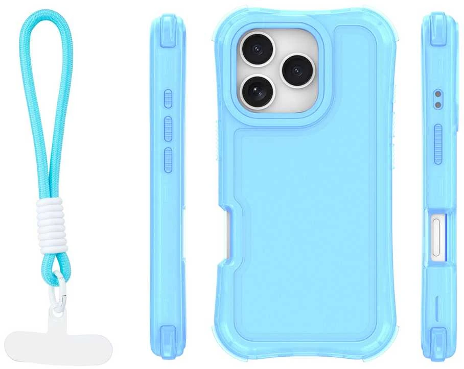 TFO Safepop dėklas su dirželiu, skirtas iPhone 16 Pro 6,3" mėlynas