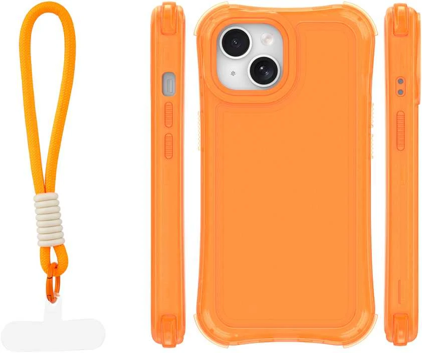 TFO Safepop dėklas su dirželiu, skirtas iPhone 15 6,1" oranžinis