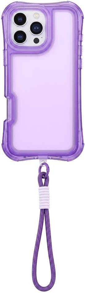 TFO Telforceone „Safepop“ dėklas su dirželiu, skirtas „iPhone 16 Pro Max 6,9“; violetinis