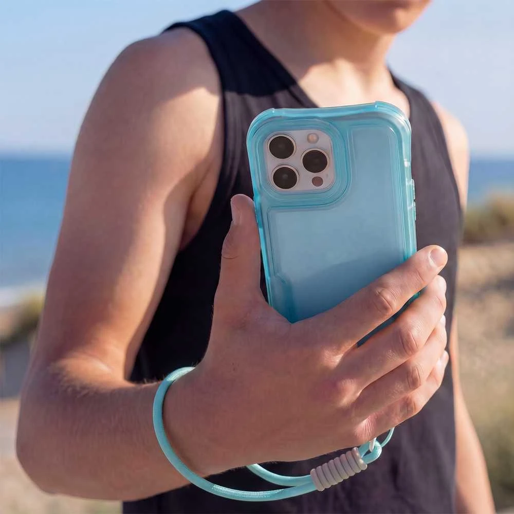 TFO Telforceone „Safepop“ dėklas su dirželiu, skirtas „iPhone 13 6,1“; mėlynas
