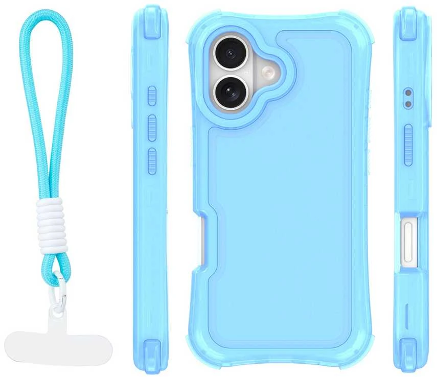 TFO Telforceone „Safepop“ dėklas su dirželiu, skirtas „iPhone 17 6,3“; mėlynas