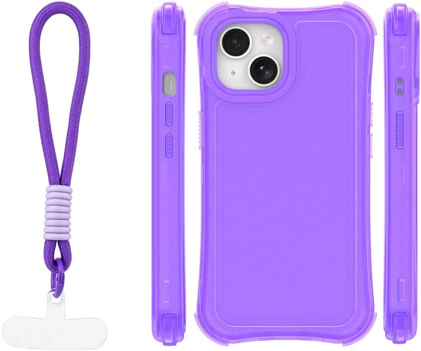 TFO Safepop dėklas su dirželiu, skirtas iPhone 15 6,1" violetinis